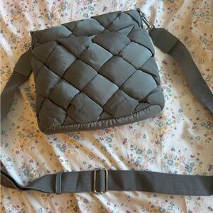 Danskin Gray Quilted Crossbody Bag